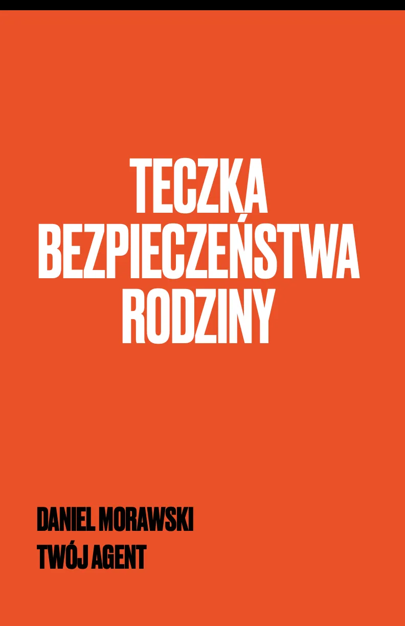 Okładka poradnika "Teczka bezpieczeństwa rodziny"
